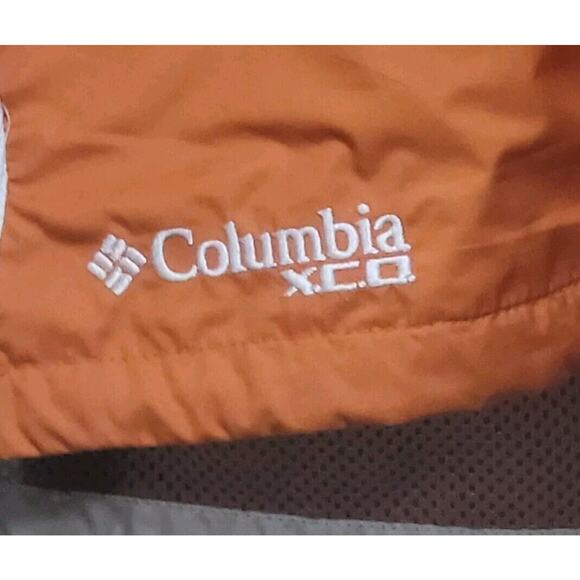 Columbia XCO Jacket Women Medium Orange White PACKABLE Full Zip Hooded Softshell - Picture 4 of 11